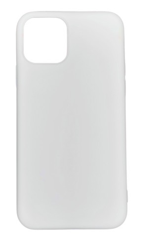 Husa silicon cu protectie camera iPhone 15 pro alba