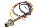 Conector TE Connectivity M12 8 pini drept IP67 30V 2A T4171020008-001
