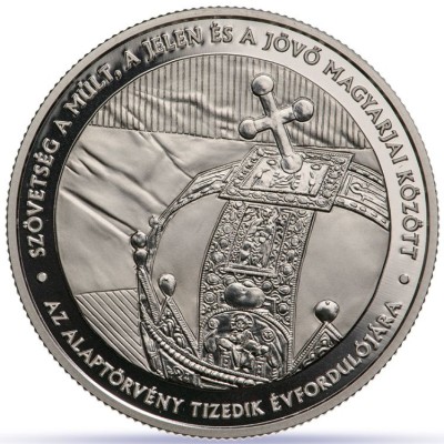 Ungaria 10 000 Forint 2021 Constitutia Ungariei BU Argint foto