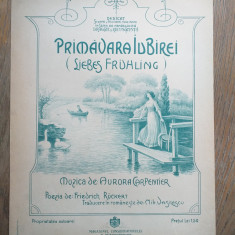 PARTITURA MUZICALA,CCA 1900,CROMOLITO- PRIMAVARA IUBIERI