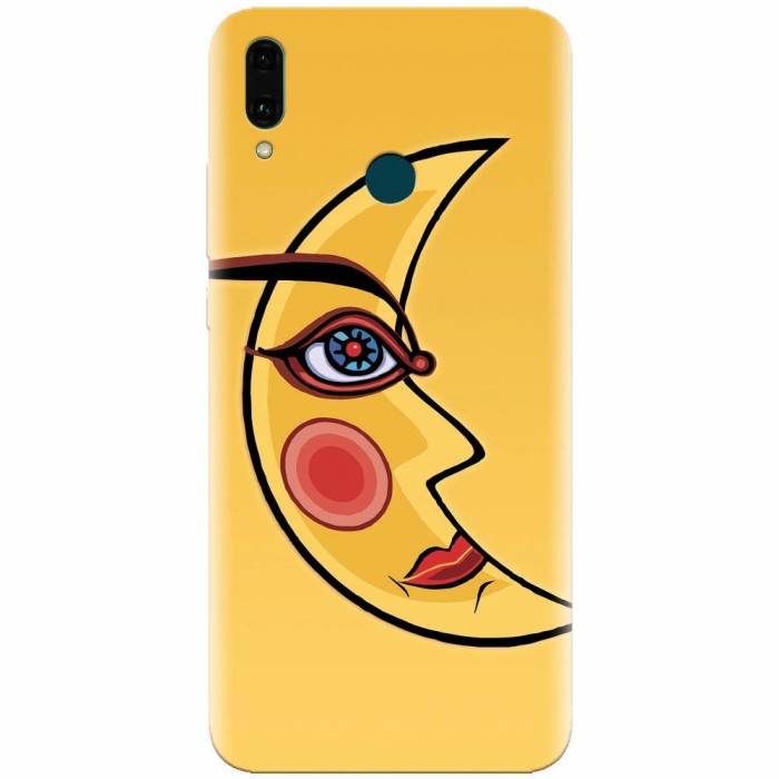 Husa silicon pentru Huawei Y9 2019, Yellow Moon Husa silicon pentru Huawei Y9 2019, Yellow Moon