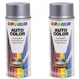 Cumpara ieftin Pachet 2 x Vopsea spray auto Dacia gri cuart metalizata Dupli Color 350 ml