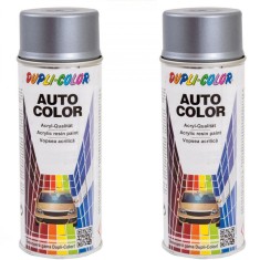 Pachet 2 x Vopsea spray auto Dacia argintiu iridiu metalizata Dupli Color 350 ml