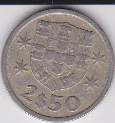 Portugalia 2.50 escudos 1965 foto