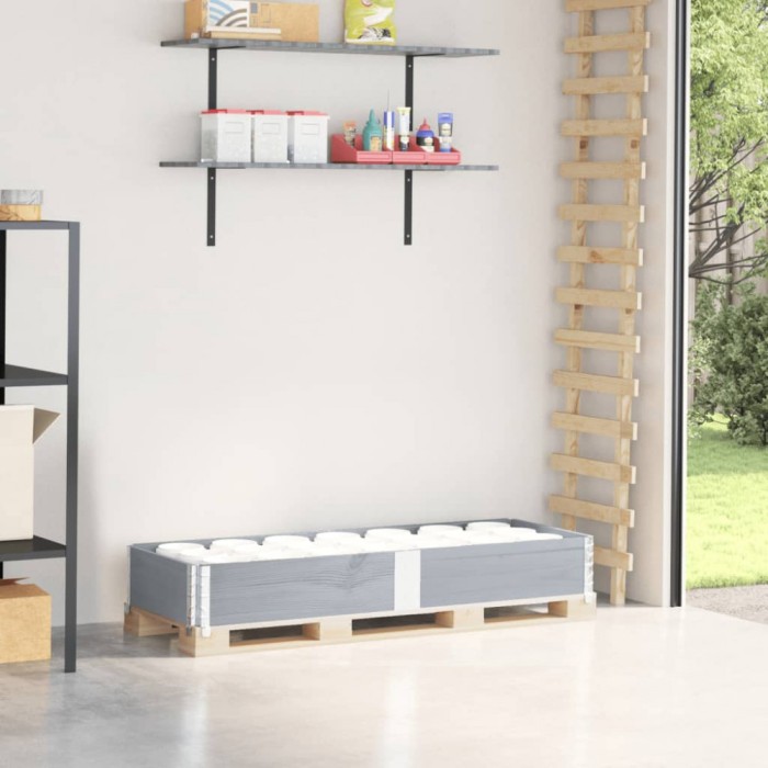 vidaXL Ramă pentru paleți, gri, 150x50 cm, lemn masiv de pin 4010295