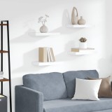 VidaXL Rafturi de perete suspendate, 4 buc., alb, 40x23x3,8 cm, MDF 323807