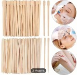 Set spatule &icirc;nguste din lemn pentru epilare, 100 buc