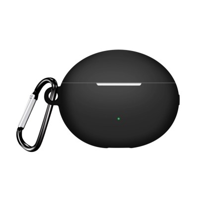 Husa pentru protectia castilor stereo wireless Huawei FreeBuds 5i, culoarea neagra cu carlig prindere foto