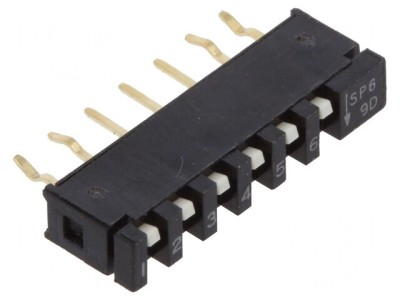 Comutator DIP-SWITCH 6 Secțiuni OFF-ON 5VDC THT foto