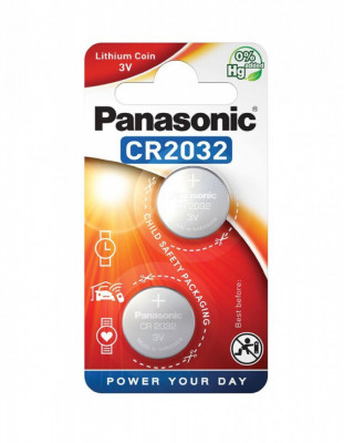 Baterie Panasonic CR2032 3V litiu CR-2032L/2BP set 2 buc. foto