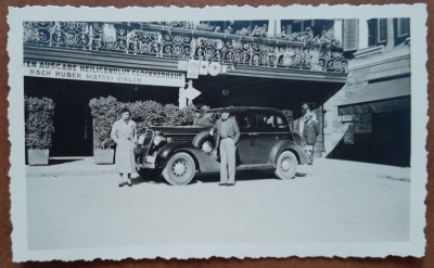 Fotografie, parintii lui Geo Litarczek, parintele radiologiei romanesti, la Lienz, Hotel Post 1935 foto