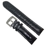 Cumpara ieftin Curea Ceas Piele Neagră XL 20mm 22mm 24mm 26mm Time Veranda - Imprimeu Crocodil