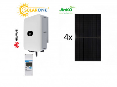 Kit sistem fotovoltaic 2kW hibrid monofazat, invertor Huawei si 4 panouri fotovoltaice Jinko Solar 545 W foto