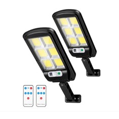 Set 2 x Lampi solare 120 LED, telecomanda