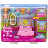 Set de joaca cu papusa Barbie, Family&amp;Friends, Club Chelsea, Tea Party Picnic, JJB40