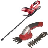 Raider SET RDP-SHT20 + RD-GSSL01 - Masina de tuns gard viu cu 1 acumulator Li-Ion 20 V 2 Ah 56 cm + Foarfeca de iarba si arbusti cu 1 acumulator Li-Io