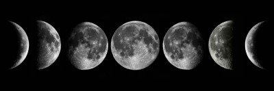 Fazele Lunii Art Print - 120x40 cm foto