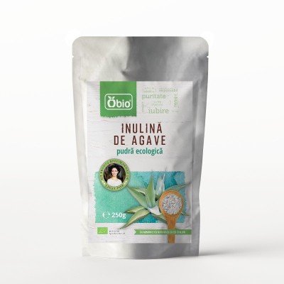 Inulina de agave pudra bio, 250g, Obio foto