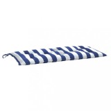 Cumpara ieftin Perna de banca dungi albastre si albe 100x50x7 cm textil oxford
