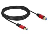 Cablu USB A la USB B aurit 5m negru 24AWG 28AWG DELOCK 82759