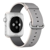 Cumpara ieftin Curea iUni compatibila cu Apple Watch 1/2/3/4/5/6/7, 40mm, Nylon, Woven Strap, White/Gray