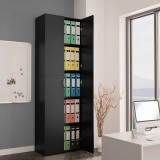 VidaXL Dulap de birou, negru, 60x32x190 cm, lemn prelucrat