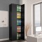 vidaXL Dulap de birou, negru, 60x32x190 cm, lemn prelucrat 800298