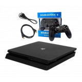 Consola Sony Playstation 4 slim, 1 controller PS4, cabluri de conectare, 500 gb