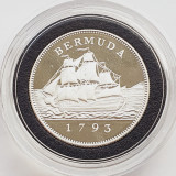 765 Bermuda 2 Dollars 1993 Elizabeth II (Coinage) tiraj 5.000 km 81 Proof argint, America de Nord