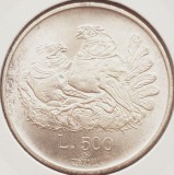 464 San Marino 500 lire 1974 Animals Series (1st edition) &ndash; Pigeons km 37 argint, Europa