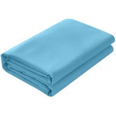 Cearsaf de pat din bumbac ranforce 100%, densitate 120 g/mp, Bleu, 140/220cm