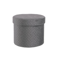 Cutie depozitare velur gri Averill 18x14 cm