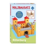 Kit constructie, castel de lemn, 61 piese, Pebaro 887