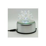 Cumpara ieftin Suport rotativ cu lumina pentru cristale, led multicolor, oglinda 8,5x4