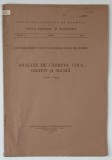 ANALIZE DE CARBUNI , COCS , GRAFIT SI SGURA ( 1919 - 1933 ) , 1937