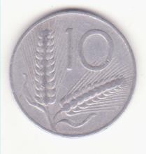 Italia 10 lire 1951, primul an de batere. foto