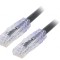 Patch cord UTP negru 1m 10Gig 6a PVC