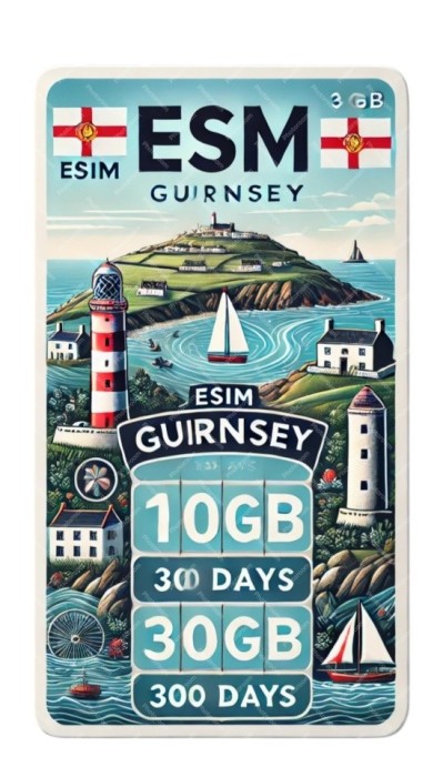 eSIM Guernsey, 100GB, 30 Days, Standard