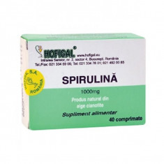 Spirulina 1000 mg 40 comprimate - Hofigal foto