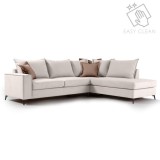Cumpara ieftin Coltar Stanga Romantic Crem - Mocha 290x235x95 cm