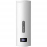Fierbator apa portabil 3 in 1, termos, 380 ml, 4 temperaturi presetate, oprire automata, interior otel inoxidabil, alb, Oem