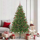 vidaXL Brad de Crăciun cu 300 LED cu suport Verde 180 cm PE 3396331