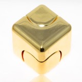 Jucarie Antistres Fidget Spinner, Flippy, Tip Cub, Metalic 2-in-1, Transformabil, Rulment Premium, Inox, Silentios, Gadget pentru Birou, 2.9 x 2.9 cm,