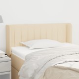 VidaXL Tăblie de pat cu aripioare crem 83x16x78/88 cm textil 3118985