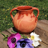 Cumpara ieftin ZM1200- Vas decorativ lut- ceramica artizanala scandinava- vintage/ rustic-