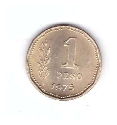 Moneda Argentina 1 peso 1975, stare foarte buna, curata foto