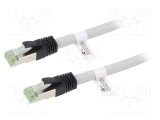Cablul Patch Cord S/FTP Cat 8 Goobay 3m 24AWG LSZH Gri