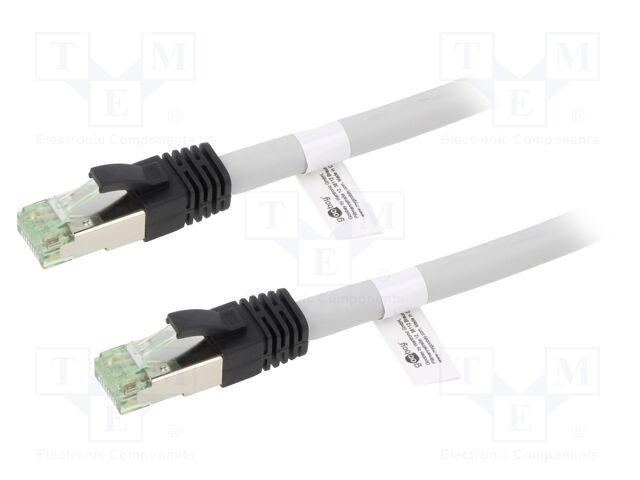 Cablul Patch Cord S/FTP Cat 8 Goobay 3m 24AWG LSZH Gri