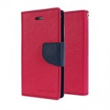 Husa Mercury Fancy Diary iPhone 4 /4S Hot Pink Blister, Cu clapeta, Piele Ecologica