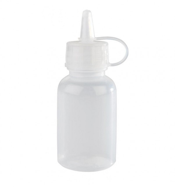 Set 4 mini flacoane polietilena pentru decorat, 30 ml